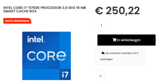Intel Core i7-11700K processor voor €250,22 bij Caps