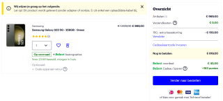 Samsung Galaxy S23 256GB Groen voor €759 na cashback