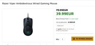 Razer Viper Ambidextrous Wired Gaming Mouse voor €39,99 bij Gamegear