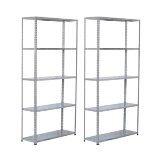 Pack 2 Estanterías Modulares Metálicas SteelSmart con 5 Baldas por 35,95€