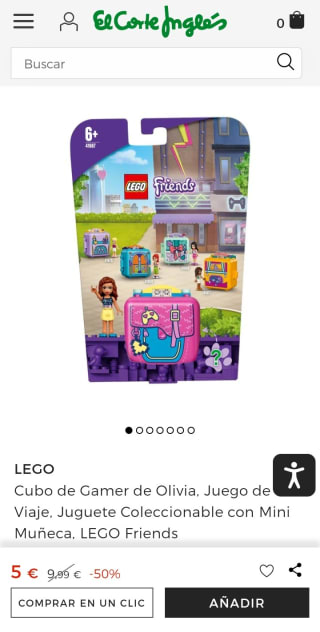 Cubo de Gamer de Olivia, Juego de Viaje, Juguete Coleccionable con Mini Muñeca, LEGO Friends por 5€.