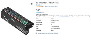 Wera 30 delige Bitcheck Impaktor 1 bitset voor €52,90 dmv code bij Amazon
