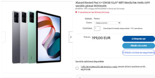 Tablet Xiaomi Redmi Pad de 4GB/128GB por 169,15€