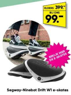 Segway Ninebot Drift W1 e-skates voor €99 bij Big Bazar