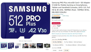 Samsung PRO Plus microSD geheugenkaart 512GB met adapter voor €34,99 bij Amazon DE
