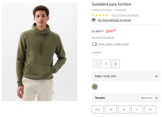 Sudadera GAP para Hombre por $600 en Liverpool