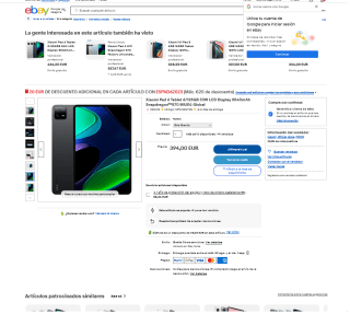 Xiaomi Mi Pad 6 Tablet 8GB+128GB por 329€