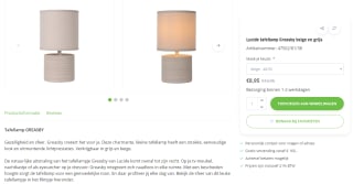 Lucide tafellamp Greasby voor €8,95 bij The Home Company Shop