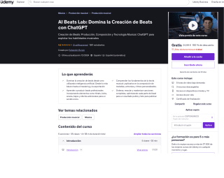 AI Beats Lab: Domina la creación de Beats con ChatGPT Gratis con Udemy