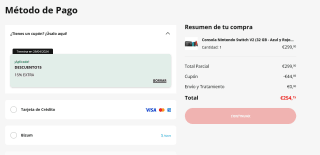 Consola Nintendo Switch V2 (32 GB - Azul y Rojo Neón) por 254,15€