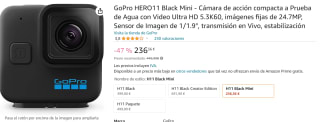 GoPro HERO 11 Black Mini voor €236,36 bij Amazon