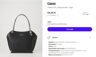 Bolso de mano Guess EVAINE TOTE por 64€