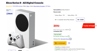 Microsoft Xbox Series S 512GB voor €204 bij Bol