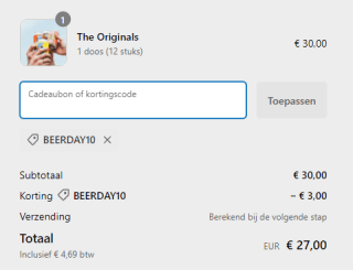 10% korting op alles in de webshop van Two Chefs Brewing