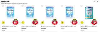 Alle Nutrilon opvolgmelk voor €11,99 bij Dirk
