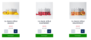 50% korting op 12 packs Stelz drinks
