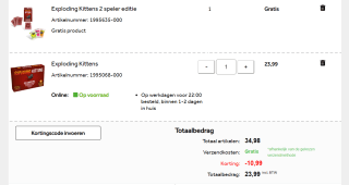 Gratis Exploding Kittens kaartspel bij aankoop van geselecteerde Unbox Now spellen bij Intertoys