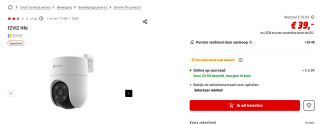 EZVIZ H8c Smart IP-beveiligingscamera voor €39 bij de MediaMarkt
