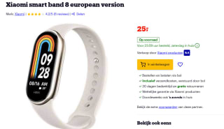 Xiaomi smart band 8 european version voor €25 bij Bol