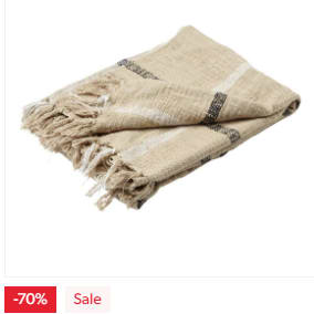 Tot 70% korting op plaids en kussens bij Wehkamp