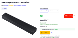 Samsung Essential C-Series HW-C400 voor €79 met Bol select