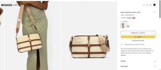 Bolso bandolera efecto rafia por 13€