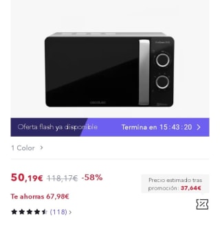 ProClean 3150. Microondas Plateado de 700W por 35,19€.