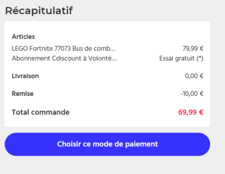 LEGO Fortnite Battlebus 77073 voor €69,99 dmv code bij Cdiscount