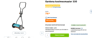 GARDENA Kooimesmaaier 330 Grasmaaier - Maaibreedte 33 cm voor €79,99 bij De Gamma