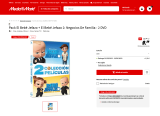 Pack El Bebé Jefazo + El Bebé Jefazo 2 Negocios De Familia 2 DVD