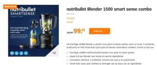 Nutribullet Blender 1500 smart sense combi voor €99,99 bij Albert Heijn