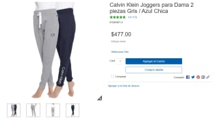 2 Joggers Calvin Klein para Mujer por $477 | Descuento Costco