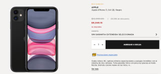 Apple iPhone 11 64 GB a $ en El Palacio de Hierro