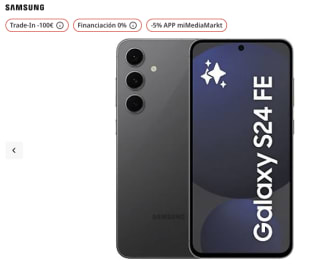 Samsung Galaxy S24 FE 5G 8/256GB, 6'7" Dynamic AMOLED 2X Exynos 2400 4700mAh IP68 Smartphone 5G por solo 466,10€