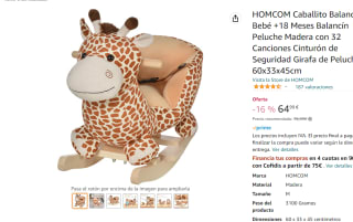 Recopilación Balancines para bebé marca Homcom musicales desde 57,79€