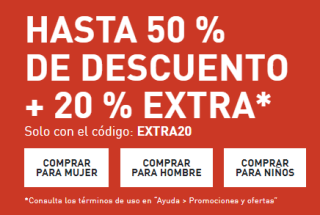 20% Dto EXTRA a sumar al 50% dto existente