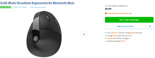 JLab JBuds Ergonomic Wireless Vertical Mouse voor €39,99 bij Coolblue