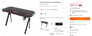 Mesa Gaming Drift DZ175 por 135,90€