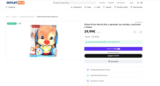 Perrito Ríe y Aprende con sonidos, canciones y frases marca Fisher price por 19,99€