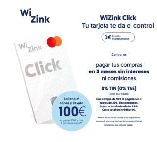 Consigue 100€ con la Tarjeta WiZink
