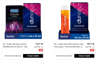Kit Durex Conejito vibrador Vibe & Tease + Lubricante de base agua Efecto calor + Efecto frío por 42,99€