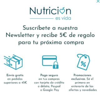 -5€ para tu `rimera compra si te suscribes a su newsletter