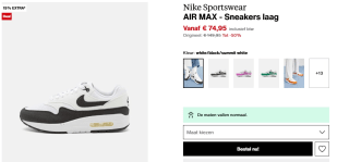 Nike Sportswear Sneakers laag 'Air Max 1 87' voor €74,95 bij Zalando