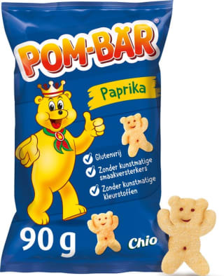 Pom-Bär Paprika - Chips - 10x90 gram voor €9,71 bij Bol