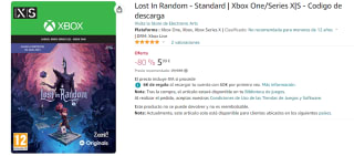 Juego Lost In Random - Standard | Xbox One/Series X|S - Codigo de descarga por 5.99€