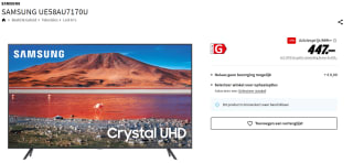 Samsung UE58AU7170U 58 inch televisie voor €447 bij de Mediamarkt