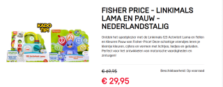 Fisher-Price Linkimals 123 Activity Lama en Linkimals Tellen en Kleuren Pauw voor €29,95 bij Dagknller