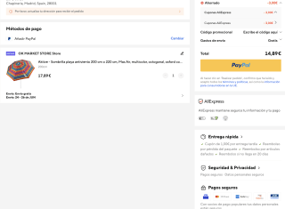 Sombrilla Aktive playa antiviento 200 cm o 220 cm Max Air multicolor octogonal oxford con protección UV50 y revestimiento plateado por solo 14,89€