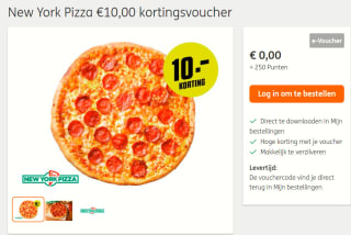 New York Pizza €10,00 kortingsvoucher voor 250 ING rentepunten