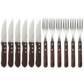 Faqueiro de Madeira para Churrasco da Kangoo com 12 Pçs - R$ 49,99